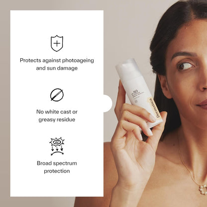 Dermatica SPF 50 Photodamage Defence Sunscreen | Anti-Ageing and Anti-Wrinkle I Fast Absorbing Lightweight Cream | Fragrance Free