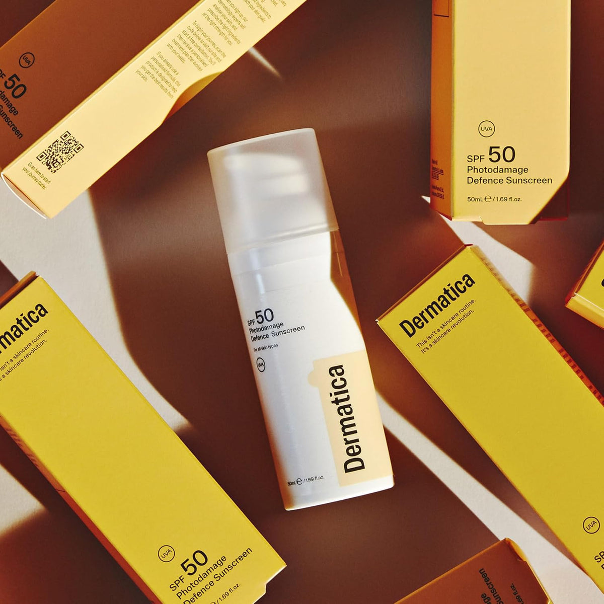 Dermatica SPF 50 Photodamage Defence Sunscreen | Anti-Ageing and Anti-Wrinkle I Fast Absorbing Lightweight Cream | Fragrance Free