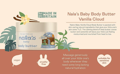 Nala's Baby Body Butter Vanilla Cloud FRAGRANCE FREE 200ml