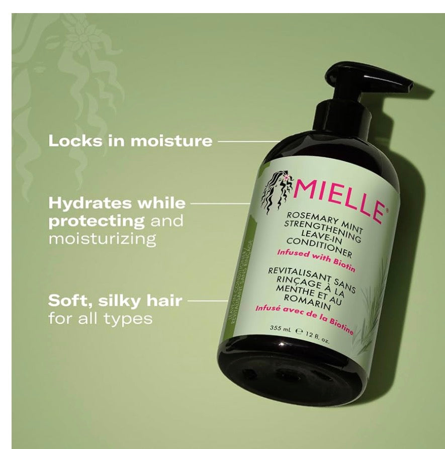 Mielle Rosemary Mint Strengthening Leave-In Conditioner – 355 ml