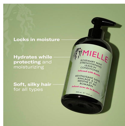 Mielle Rosemary Mint Strengthening Leave-In Conditioner – 355 ml