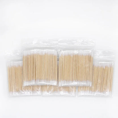100/300pcs Double Head Cotton Swab Women Makeup Cotton Buds Tip For Medical Wood Sticks Nose Ears Cleaning Health Care Tools
