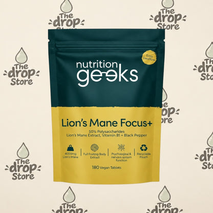Nutrition Geeks Lion’s Mane Focus+ – 180 Vegan Tablets